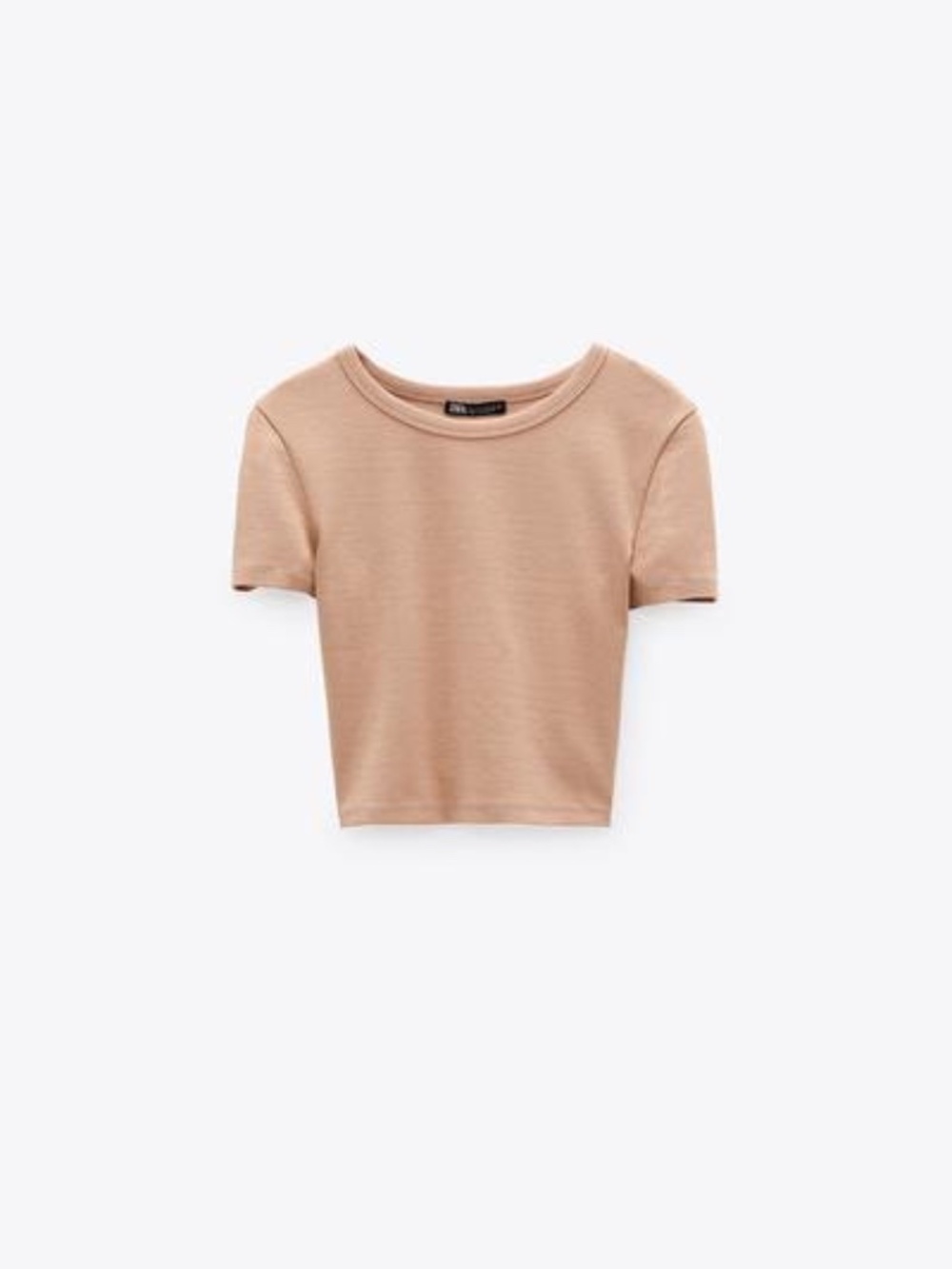 Zara Crop Top Short Sleeve T-Shirt Blogger Fave